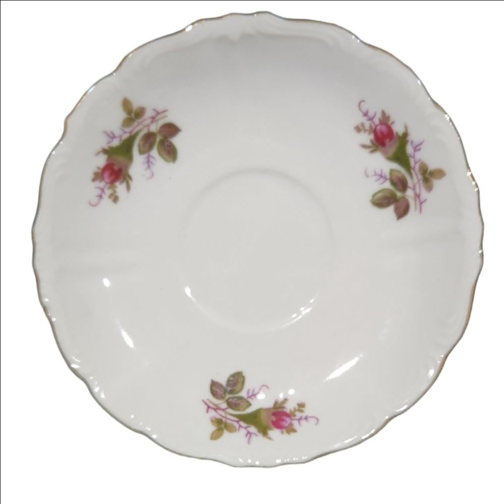 Floral White Saucer